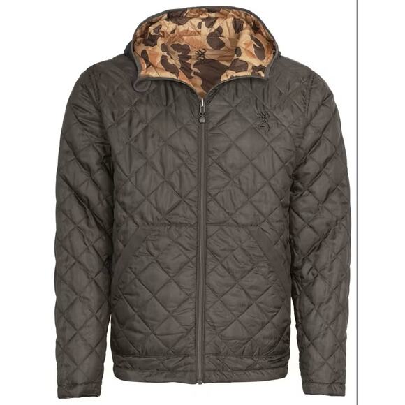 Men’s Reversible Camo Jacket Quilted Puffer Hunting Outdoor Coat NWT - Picture 7 of 7